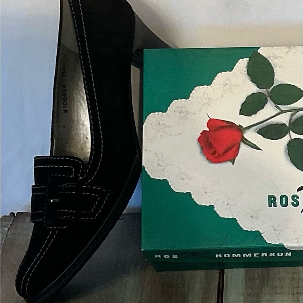Ros Hommerson Black Heels with Buckle Detail